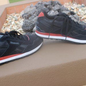 Reebok Men's Classic Harman Run Sneaker, Black/Red/True Grey